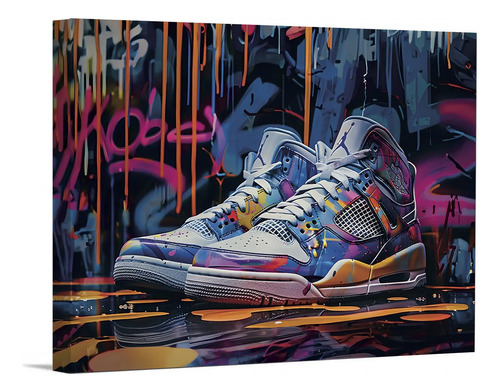 Sneakers Nike Jordan Urban Art Cuadros Canvas Decorativo Hd