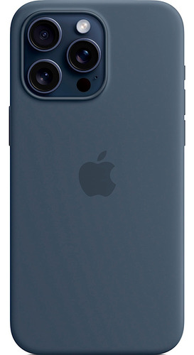 Funda Original iPhone 15 Pro Max Apple Silicona Magsafe Azul
