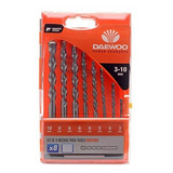 Set Mechas Widia 8pcs Pared Kit Brocas Daewoo Mampostería