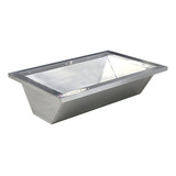 Braseiro Inox Para Churrasqueira Carvão 71,5x50 Cm