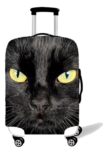 Funda Para Valijas Mira Como Viajo Gato Negro