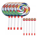 Paquete De 5 Tambores Lollipop De 8 Pulgadas Con Martillo