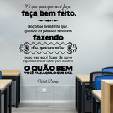 Adesivo De Parede Frase Escritório Faça Bem Feito Tam Grande