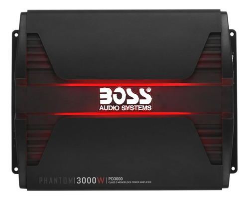 Amplificador Boss Phantom Monoblock 3000w Clase D Led Rojo