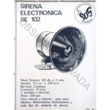 Antiguo Folleto Sos Sirena Alarma Náutica Motos Autos Se102