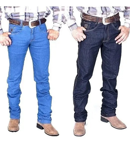 Kit Rodeio C/2 Calças Masculina Jeans Country Peão Trabalho