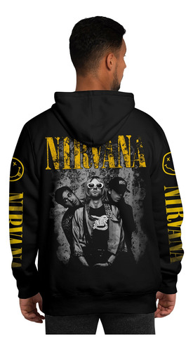 Nirvana 334 Integrantes Rock Grunge Polerón Dtf