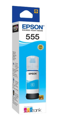 Botella De Tinta Epson T555 Cian Mag Amar Gris Nf  Original 