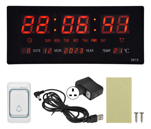 Reloj De Pared Digital Con Pantalla Led Transparente Y Enchu