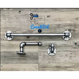 Juego De Accesorios Para Baño Vintage Industrial 3 Pzas