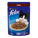 Alimento Felix Para Gato Adulto Sabor Pavo En Sobre De 85g