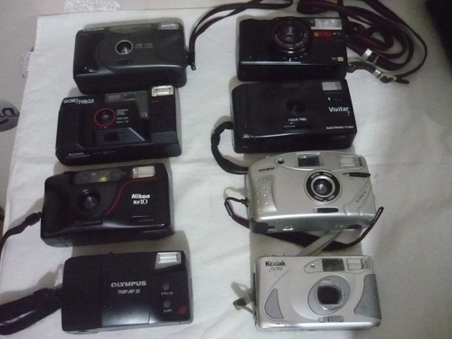 Yashica, Olympus, Nikon E Outras 5 Câmeras  Leia Descrição 