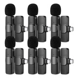 Pack 6 Microfono Inalambrico Para Android Lavalier Usb C