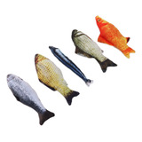 Set De Peces De Peluche De Juguete Para Gatos Con Hierba Gat