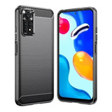 Combo Funda Carbono + Glass 9d Para Xiaomi Redmi Note 11 11s