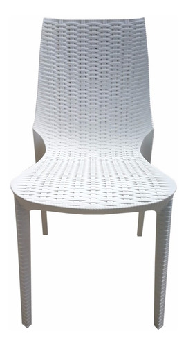 Silla Plastica Reforzada Apilable Valentina Blanco Clean Lab