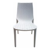 Silla Plastica Reforzada Apilable Valentina Blanco Clean Lab