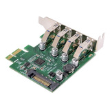 Perfil Bajo 4 Puertos Pci-e A Usb 3.0 Hub Pci Express Expans