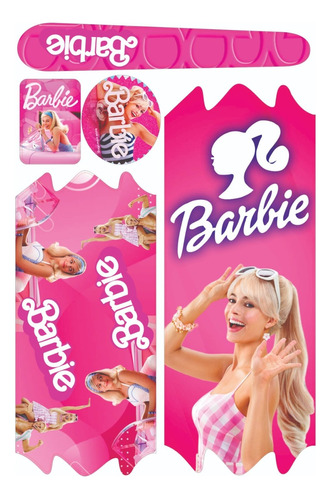 Cartela Adesivo Bike Infantil Barbie Girl Filme 14/16/20