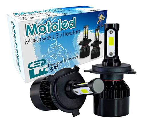 Unidad De Bombillo Motoled S2 H4 8000 Lumenes Moto/carro