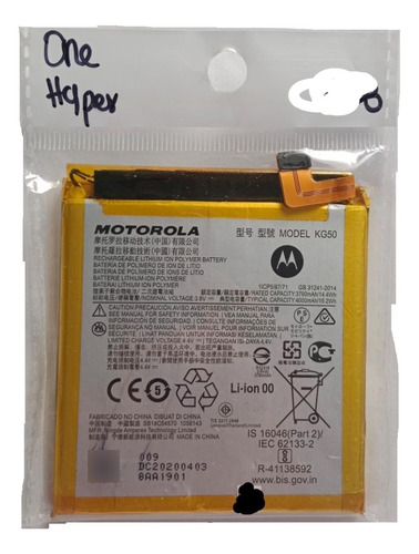Bateria Pila Para Motorola Moto One Hyper Kg50