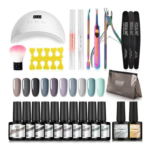 Kit Uñas Esmalte Rosalind Para Principiante Completo - De De