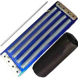 Kit Reco Reco Em Alumínio 4 Molas Azul Selfie Gope Com Capa