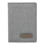 Porta Pasaporte Credenciales Gris Con Envio Unisex