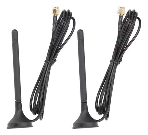 Pack X 2 Antena Hd Tv Digital Abierta Tvd Coaxial Con Iman