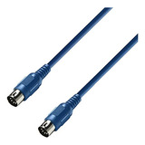 Cable Midi De 3 De Adam Hall, 3m, Azul