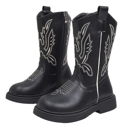 Botas Para Niño Niñas Zapato Vaqueras Occidentales Botin