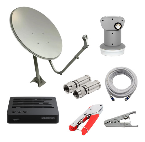 Kit Instalador Receptor Digital Intelbras E Antena + Brindes