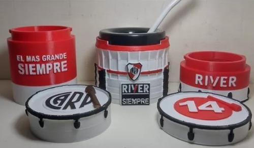 Stl Archivo Set River Mate - Azucarero Y Yerbero