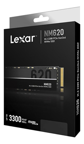 Disco Solido Ssd Lexar Nm620 256gb M.2 Nvme 2280 Pcie Negro