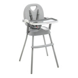 Silla De Comer Love Bebe Altura Regulable 3 En 1 Plegable Color Gris Liso