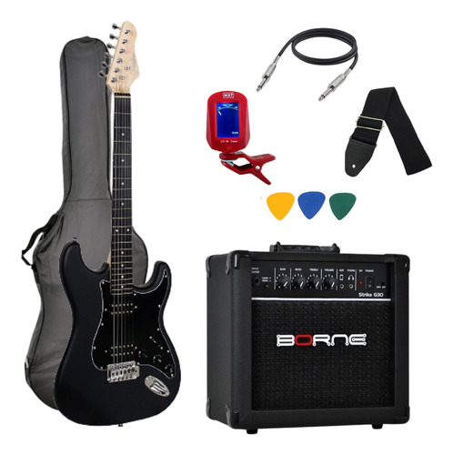 Kit Completo Guitarra Iniciante Amplificador Capa Brinde