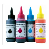 Kit 4 Tintas Genéricas Compatibles Sistema De Tinta 100ml