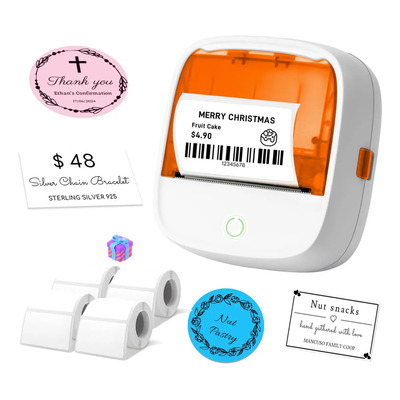 Mini Impresora De Etiquetas Bluetooth Portátil+4 Rollos | Envío gratis
