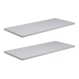 2 Prateleiras 50x40cm Mdf Branco Suporte Grátis 50402