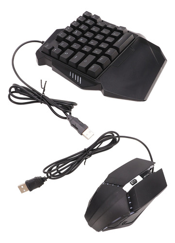 Juego De Teclado Y Ratón Para Una Mano, Con Cable, 35 Teclas