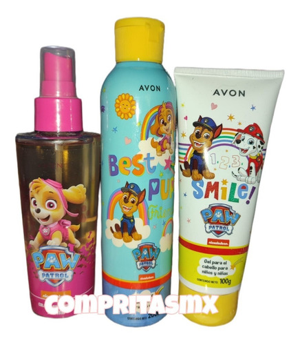 Shampo Cabello Cuerpo Colonia Gel Fijador Niño Niña Paw Patr