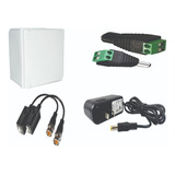 Kit Fuente 12v A 1 Amp+ Video Balun+ Caja De Paso+ Bornera