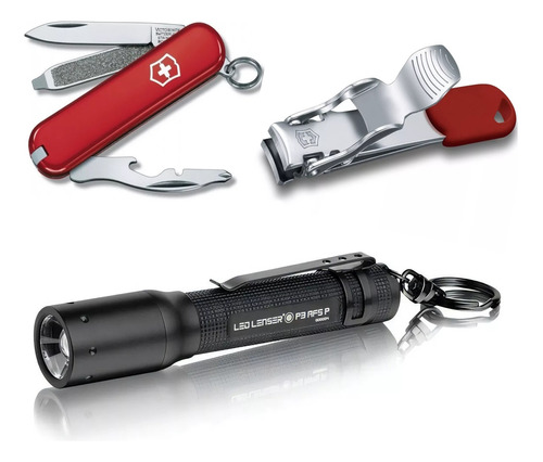 Combo Victorinox + Linterna Led Lenser P3 Llavero 