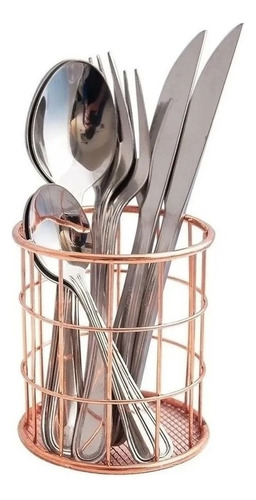 Escorredor De Talheres Inox Porta Utensilios Multiuso Rose