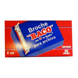 Broche Baco B082 Metalico De 8 Cm  1 Caja Con 50 Piezas