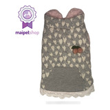 Sweater Gris Con Interior De Borrego Para Perro Talla Ds