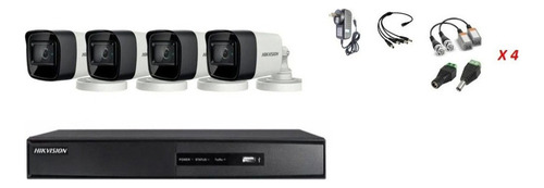 Kit Seguridad Hikvision Dvr 8 Canales 4 Camaras 1080p Fullhd