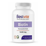 Biotina 10,000mcg (240 Cápsulas Vegetarianas) - Sin Esteara