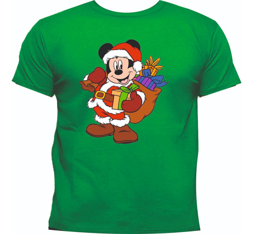 Camisetas Navideñas Navidad Mickey Mouse Bolsa Regalos