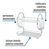 Foset  Etr-2 Escurridor De Acero 2 Niveles Color Gris